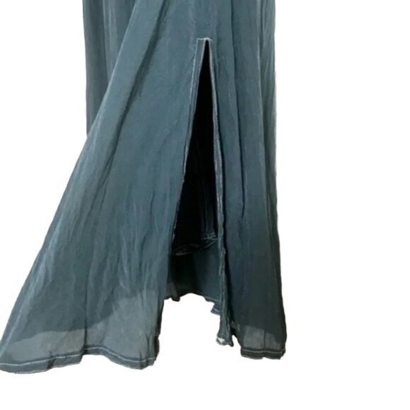 Anthropologie Akemi + Kin Blue Satin Tunic - Picture 5 of 7